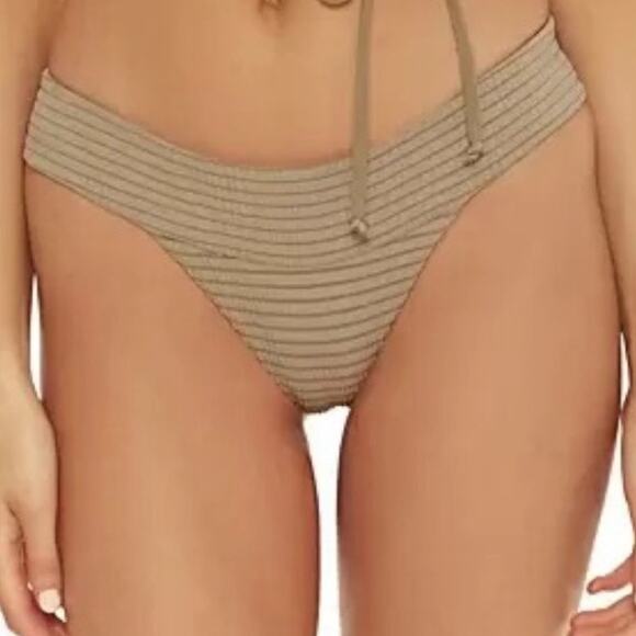 Isabella Rose Truffle Maza Maui Textured Bikini Bottom Sz S NWT - Picture 1 of 13